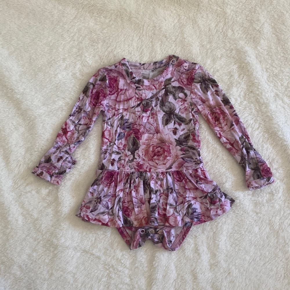 Posh Peanut Elise Bodysuit Twirl Dress Size 0-3M